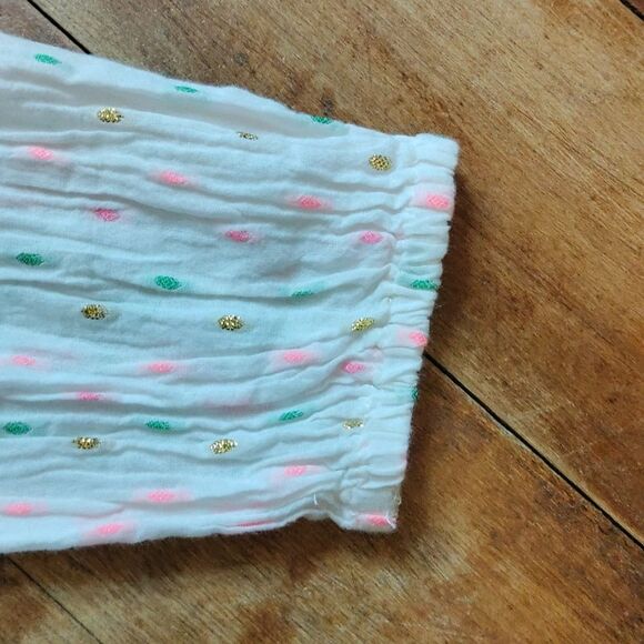 OshKosh Bgosh Shirt size 7 White Colorful Accents Blouse Cotton Back To School - Picture 5 of 6